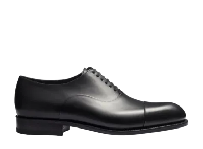 J.M.Weston Edouard Cap Toe Oxford #373 D Box Calf "Black"11U3AVL3732F Single Leather Sole