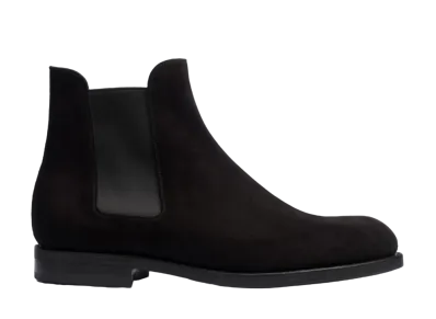 J.M.Weston Edouard Boots #378 D Suede "Black"11U3FLL3782T Monogram Rubber Sole