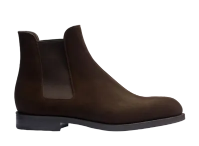 J.M.Weston Edouard Boots #378 D Suede "Brown"11U3FPB3782T Monogram Rubber Sole