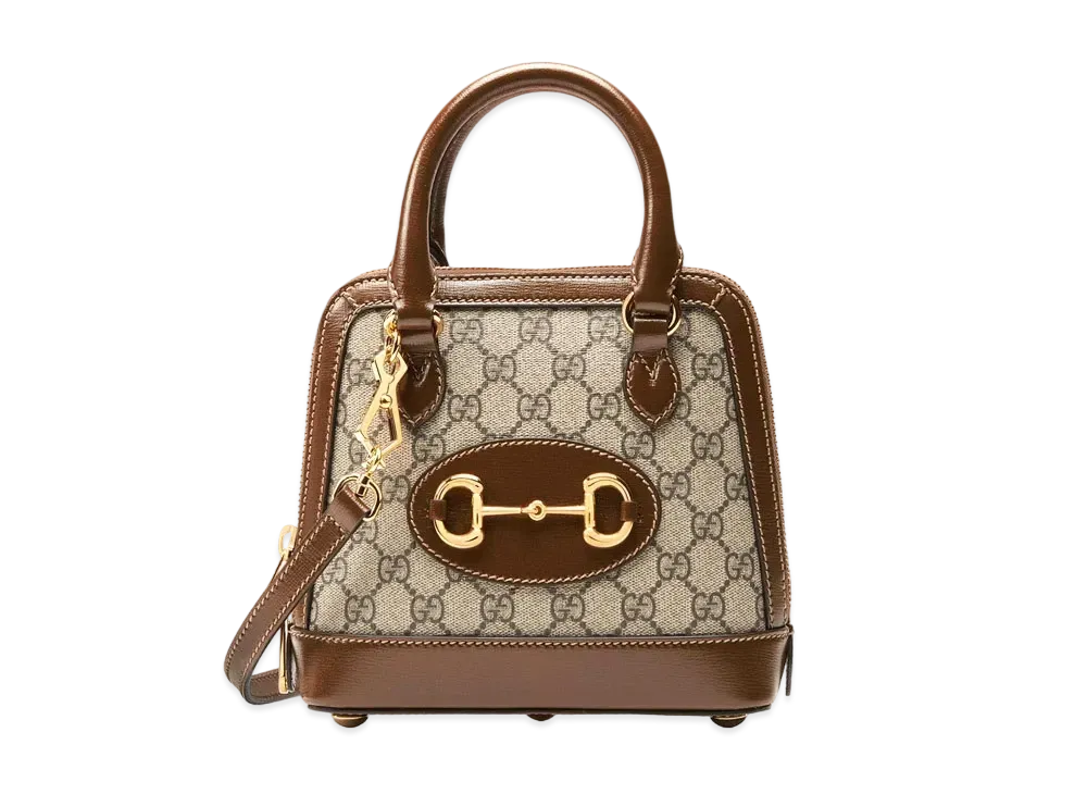GUCCI Horsebit 1955 Mini Top Handle Bag "GG Supreme/Brown"