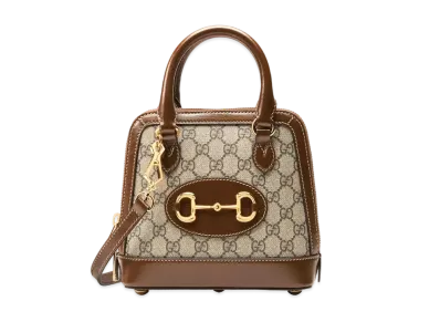 GUCCI Horsebit 1955 Mini Top Handle Bag "GG Supreme/Brown"