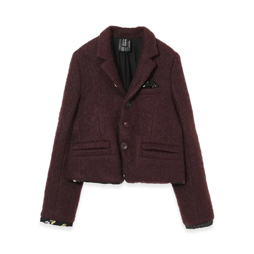 UNDERCOVER Wool Mohair Short Jacket "Bordeaux"