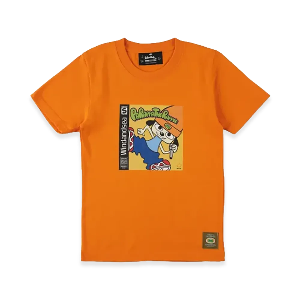 WIND AND SEA x Parappa The Rapper Kids Parappa Cover Tee "Orange"