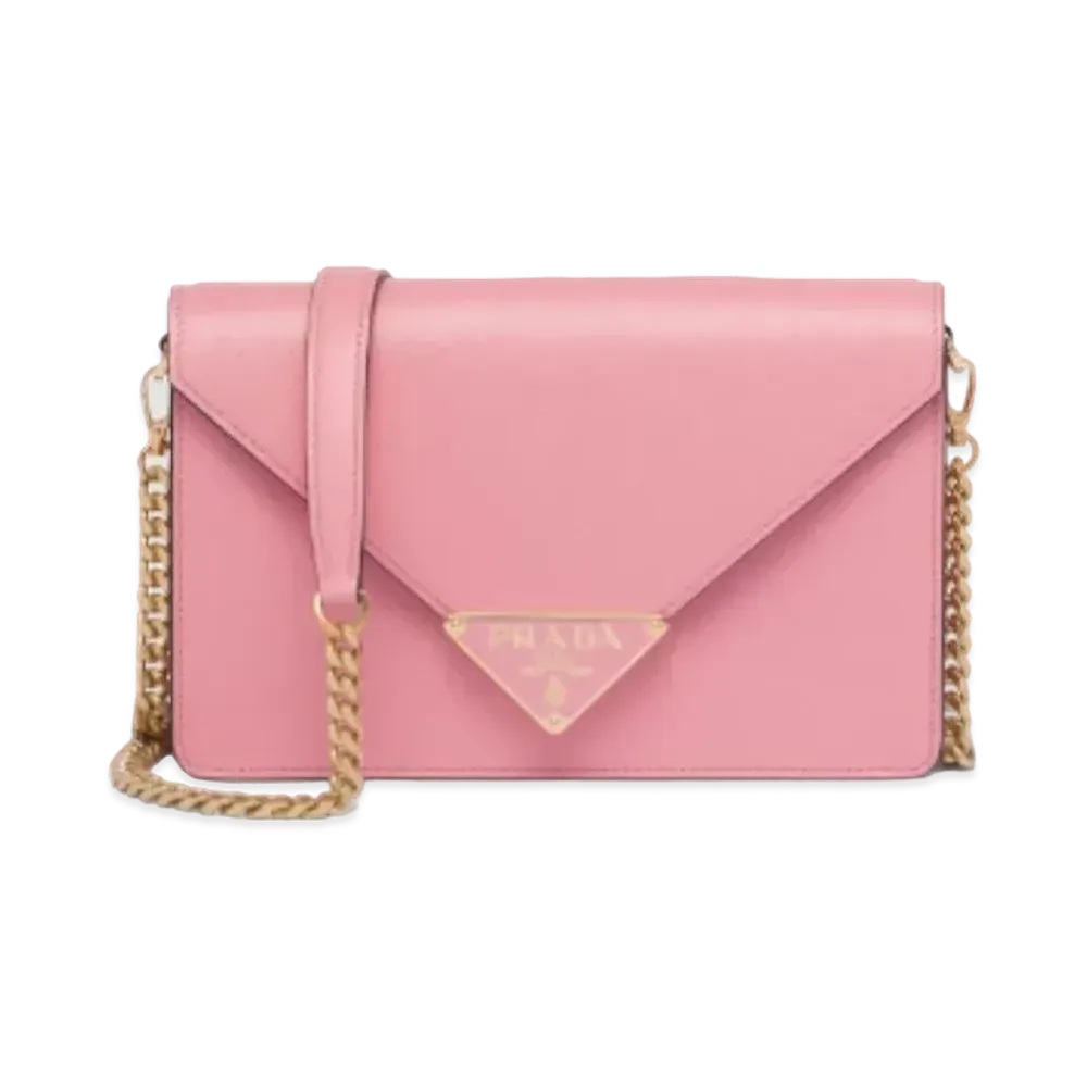 PRADA Saffiano Leather Shoulder Bag "Petal Pink"