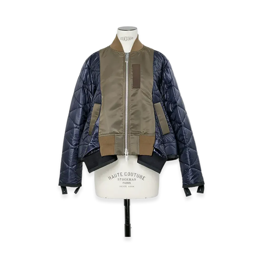 sacai Nylon Twill Blouson "Dark Khaki/Navy"
