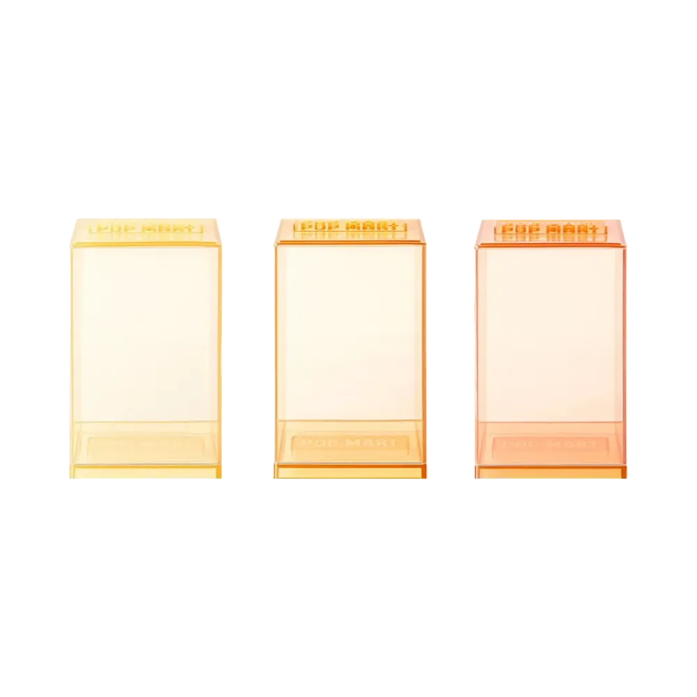 POP MART POP Single Acrylic Display Box 3 Pieces SUNSET YELLOW