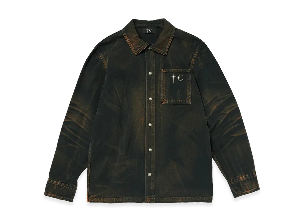 THUG CLUB TC Two Tone Washed Shirt "Rust Black"