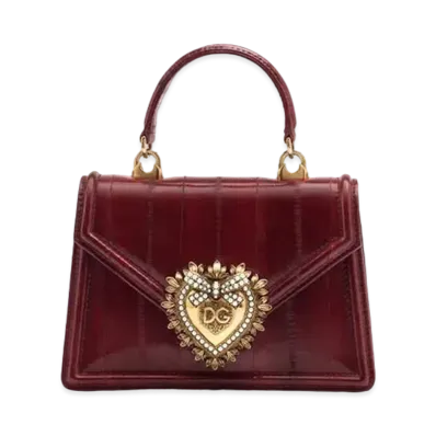 Dolce&Gabbana Devotion Bag Small Ear Skin "Red"
