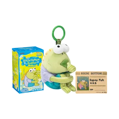 POP MART SpongeBob Bikini Bottom Buddies Funny Plush Series Dopey Fish