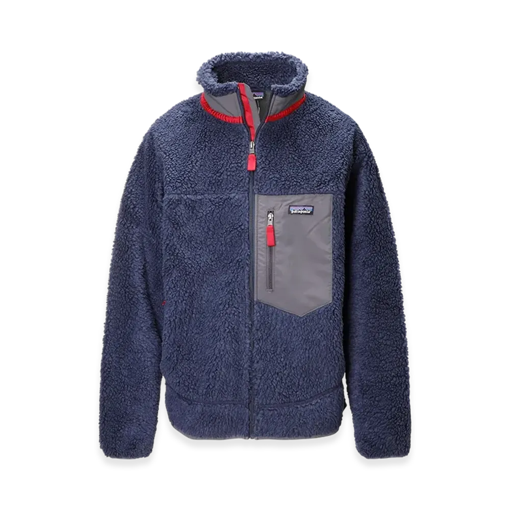 Patagonia Men's Classic Retro X Fleece Jacket "New Navy/Wax Red"
