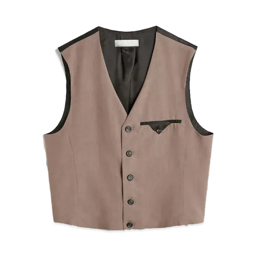 OUR LEGACY Cut Waistcoat Lyo Wool "Muddy Lavender"