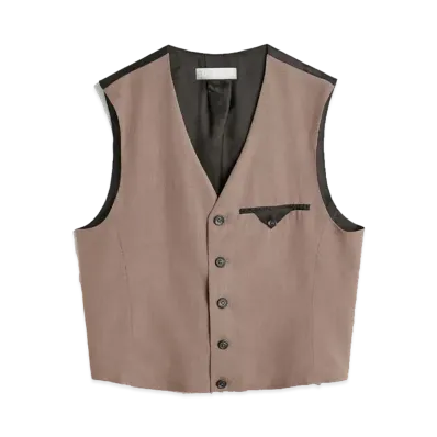 OUR LEGACY Cut Waistcoat Lyo Wool "Muddy Lavender"