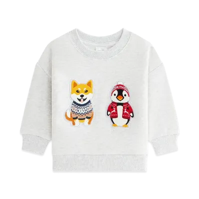 Kithmas Baby & Friends Crewneck "Light Heather Grey"