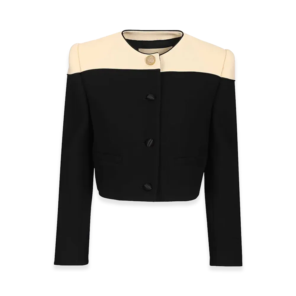 Valentino Women's Two-Tone Wool Jacket "Black"