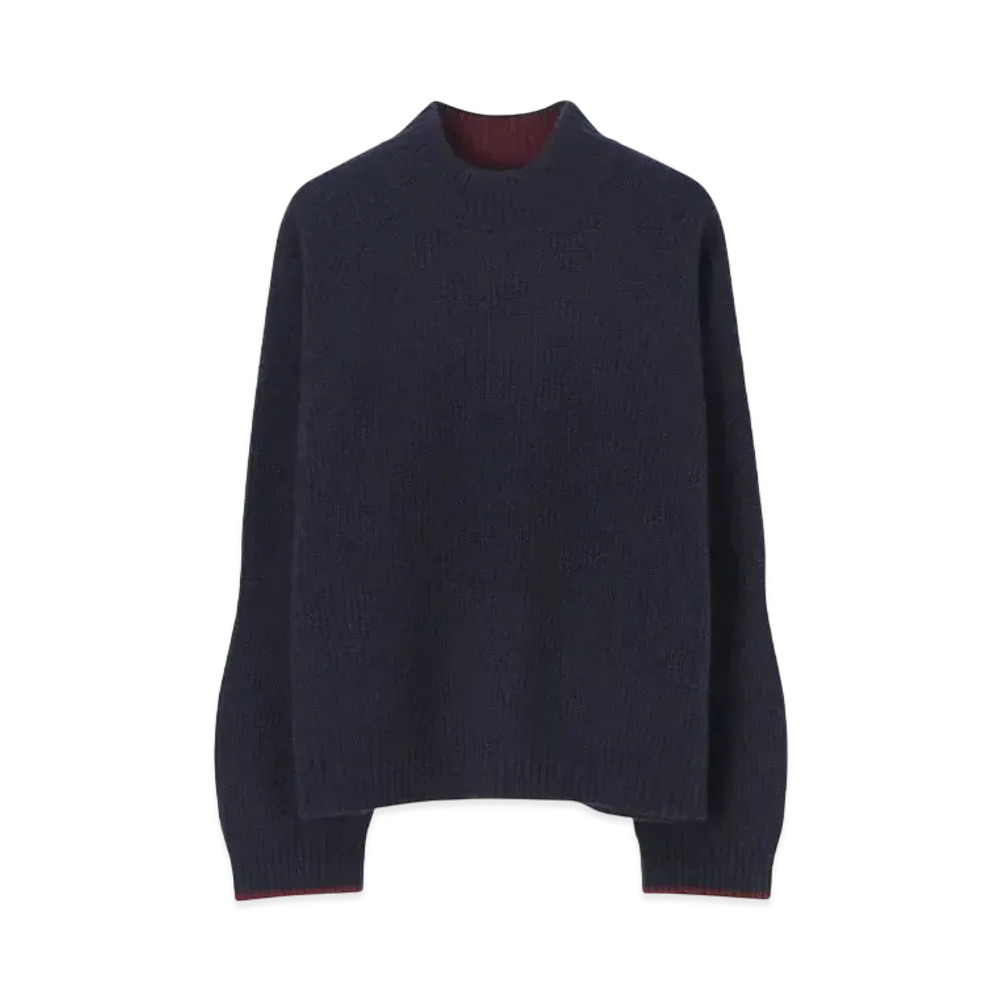 Paul Smith Women's Ribbed Pullover Knit "Navy"