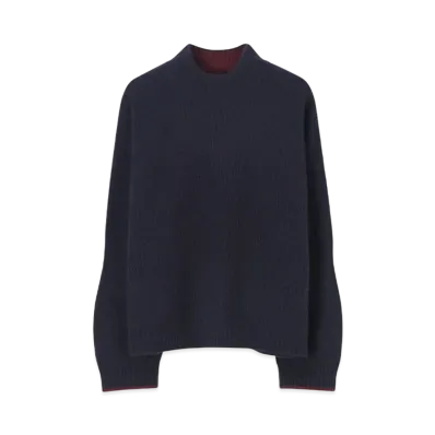 Paul Smith Women's Ribbed Pullover Knit "Navy"