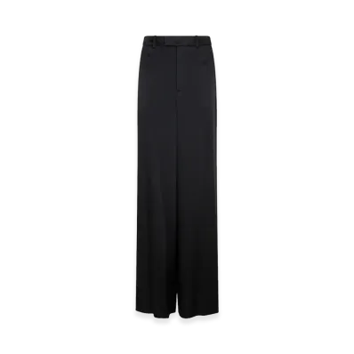Saint Laurent Women's Satin Crêpe Pants "Black"
