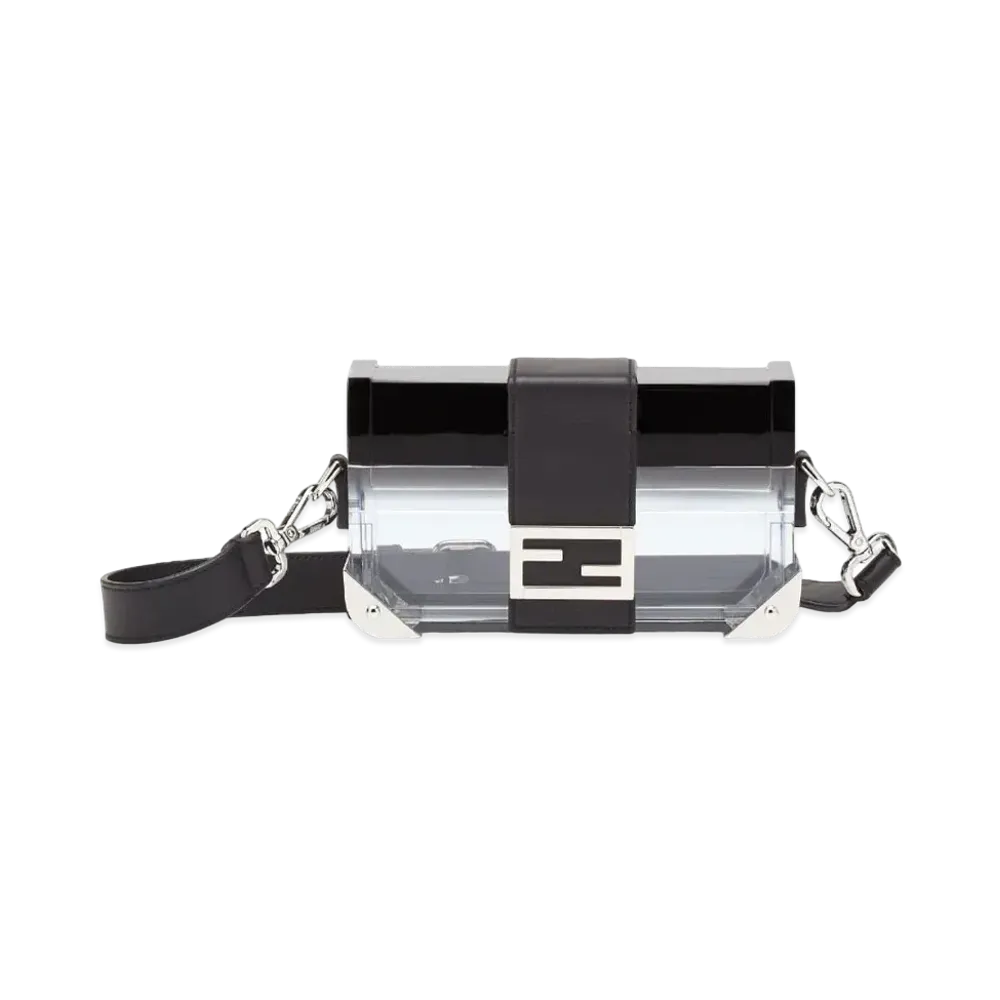 FENDI Baguette Trunk Small & Clear Plexiglass Bag "Black"