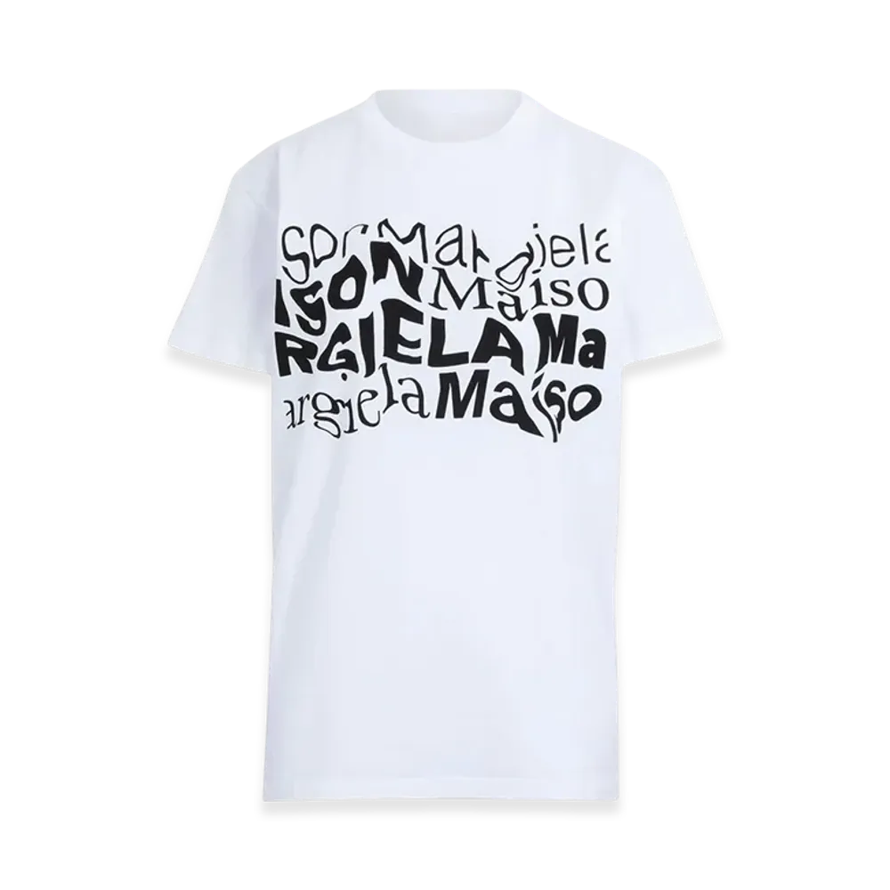 Maison Margiela Women's Distorted Logo T-Shirt "White"
