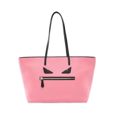 FENDI ROLL Bag Monster Leather Tote Bag "Pink"