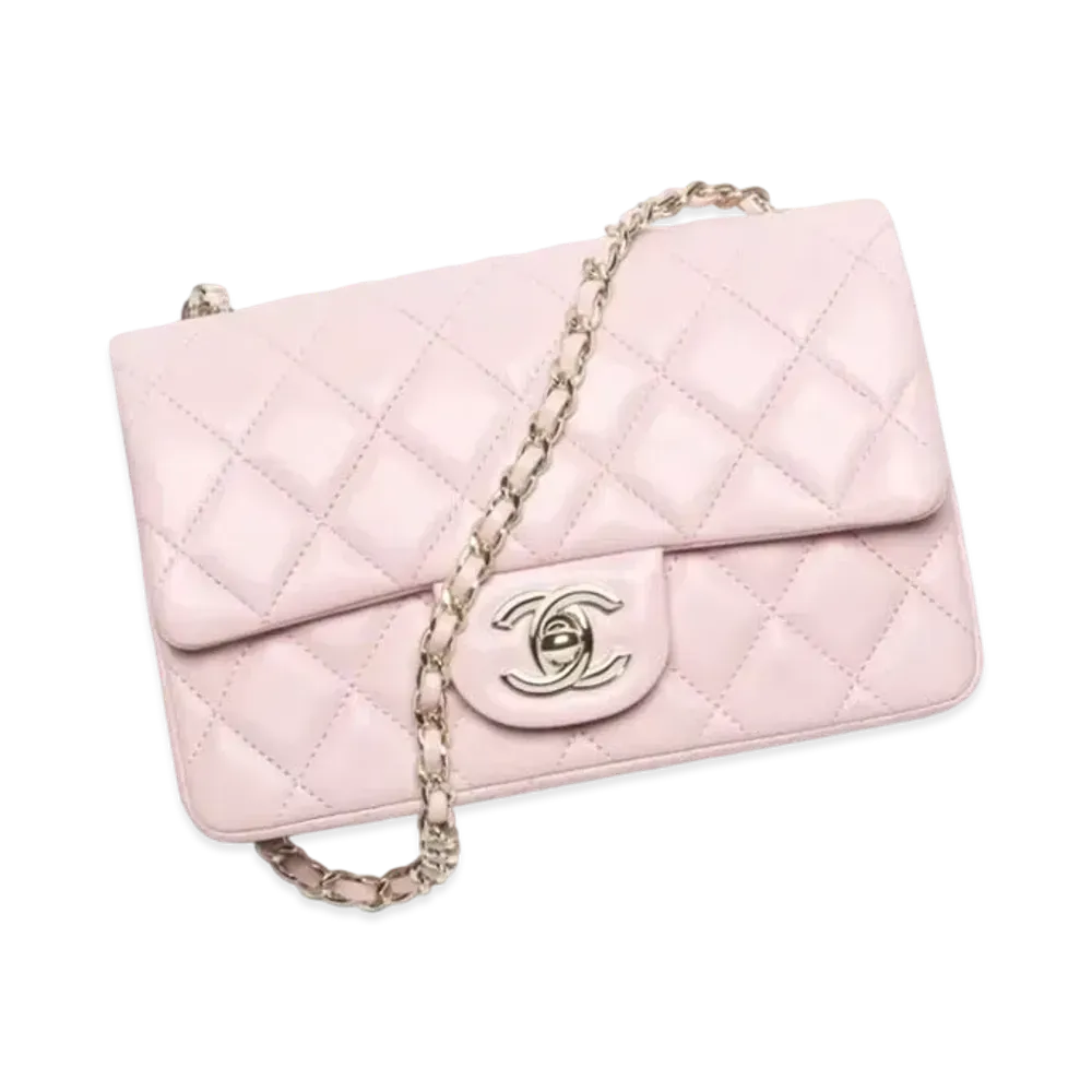CHANEL Mini Flap Bag Lambskin & Gold-Tone Metal "Pink"