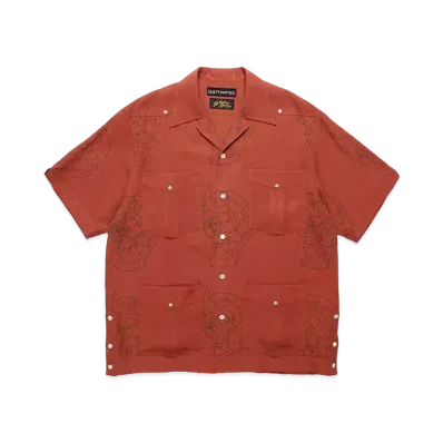 WACKO MARIA x 56 Tattoo Studio / Cuba Shirt "Burgundy"