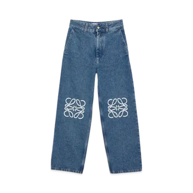 LOEWE Anagram baggy jeans "Mid Blue Denim"