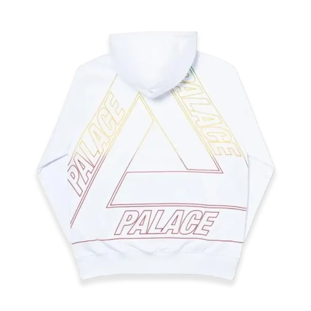 PALACE Linear Triple Fade Hood "White"