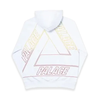 PALACE Linear Triple Fade Hood "White"