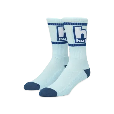 HUF Lower Case Crew Socks "Light Blue"