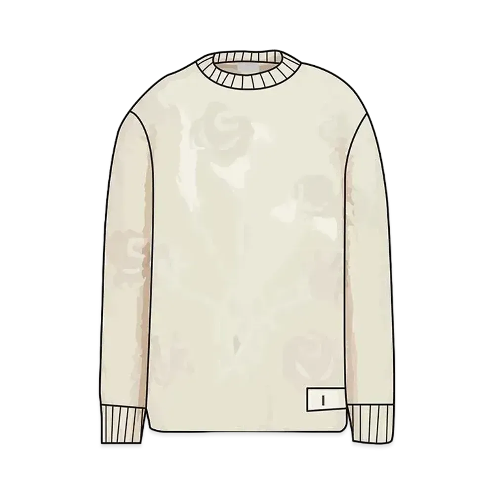 Dior x Sacai Over Size Sweater Wool & Cashmere Knit "White"