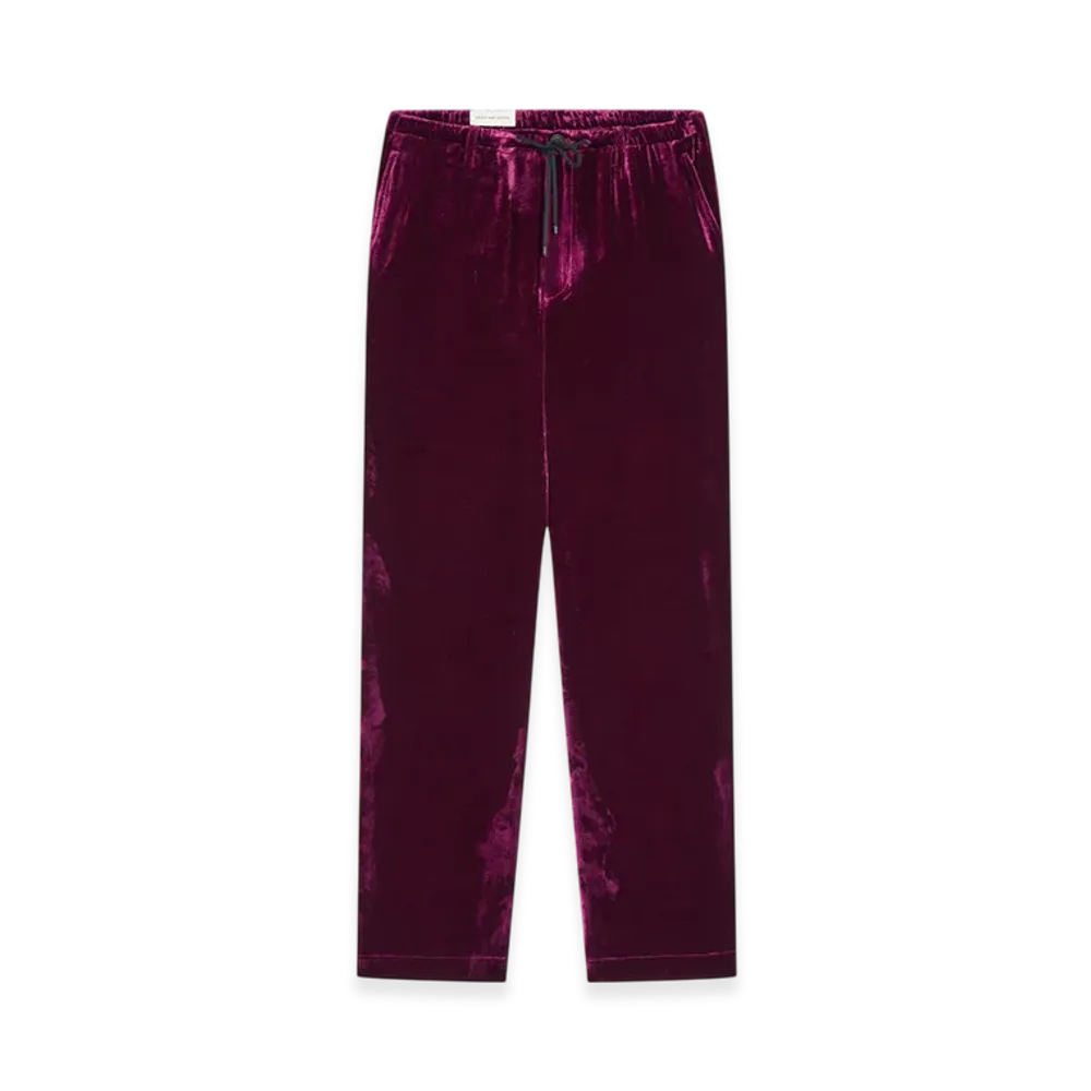 DRIES VAN NOTEN Silk Velvet Pants "Violet"