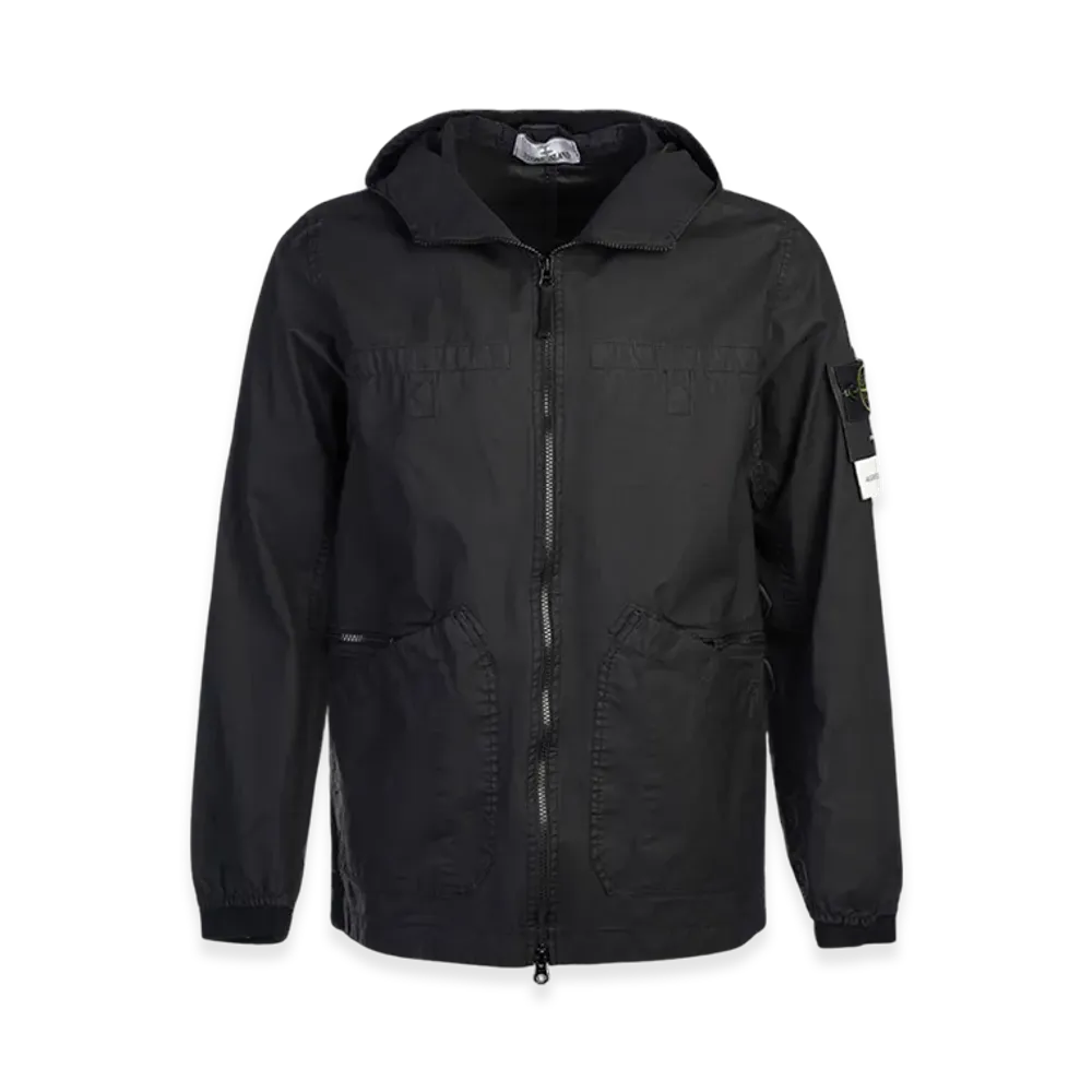 Stone Island 41630 Aggressive Gommato Hooded Jacket - 22SS "Black"