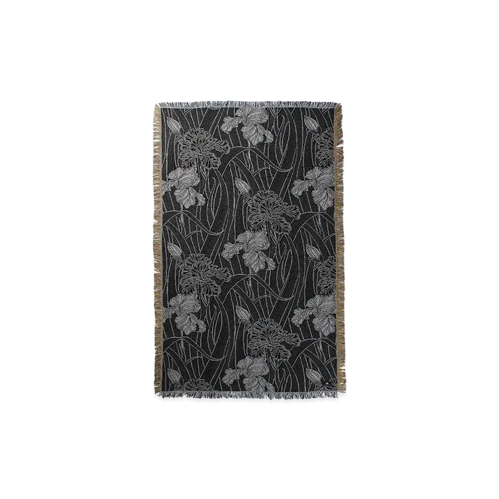 APHRODITEGANG GAKKIN x BUDSPOOL Ayamehana Jacquard Rug "Black"