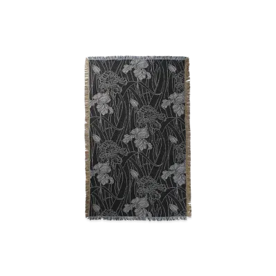APHRODITEGANG GAKKIN x BUDSPOOL Ayamehana Jacquard Rug "Black"