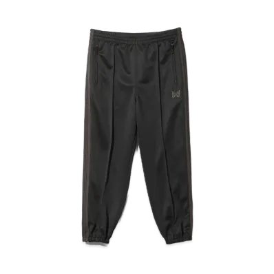 NEEDLES Zipped Track Pant-Poly Smooth "Black"