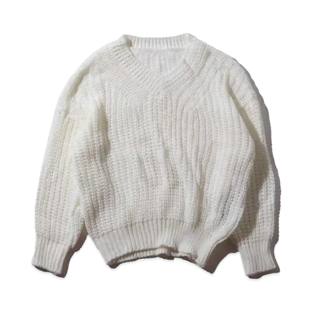 atmos pink V-Neck Knit "Ivory"