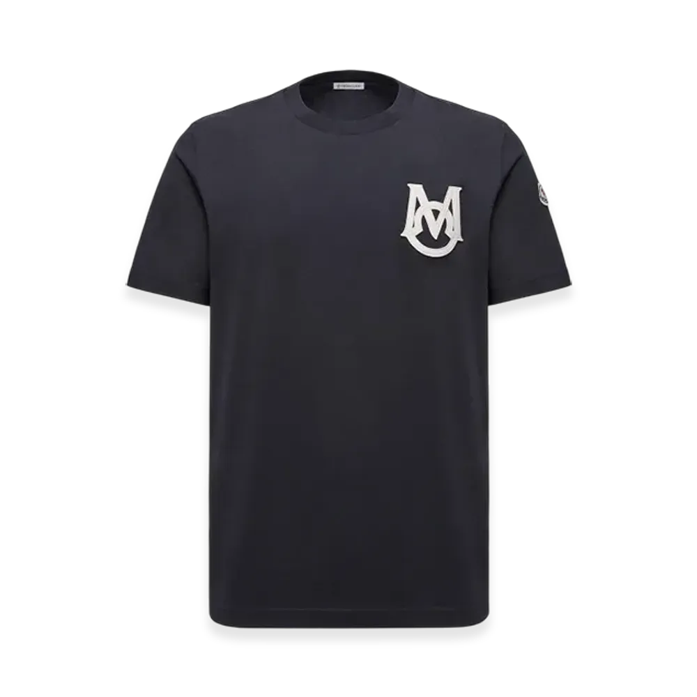 MONCLER Monogram Cotton T-Shirt "Navy Blue"