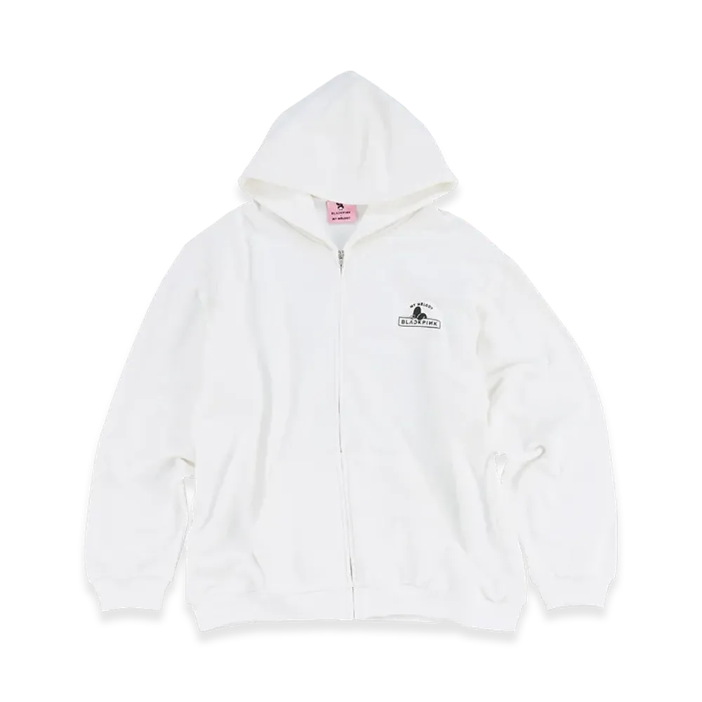 BLACKPINK x My Melody Zip Up Hoodie Heart Logo "White"