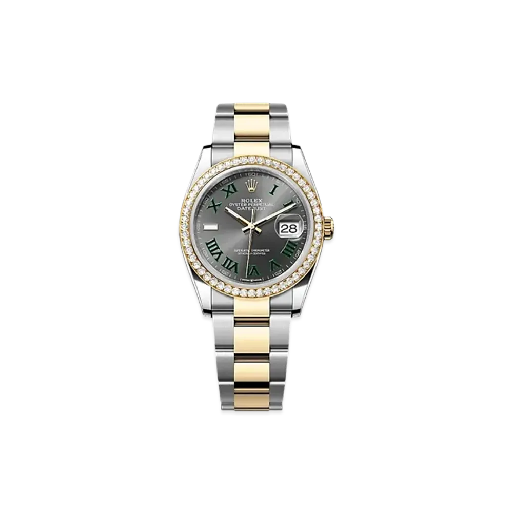 ROLEX Datejust 36mm Oystersteel & Yellow Gold Diamond 126283RBR "Slate"