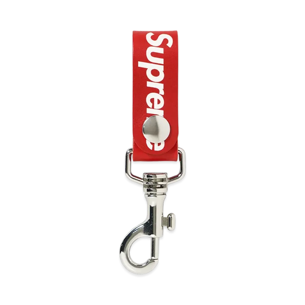 Supreme Leather Key Loop "Red"