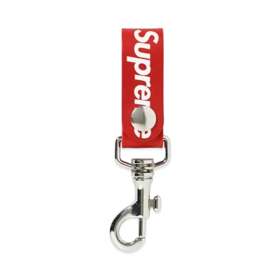 Supreme Leather Key Loop "Red"