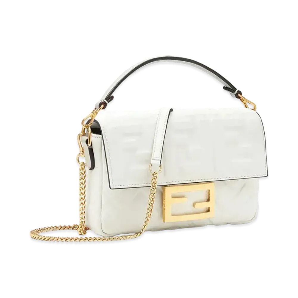 FENDI Baguette Leather Bag "White"