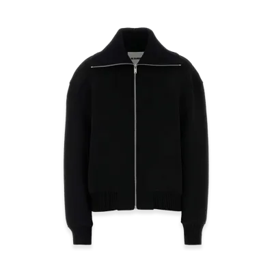 Jil Sander Women's Wool Blend Bomber Jacket "Black"