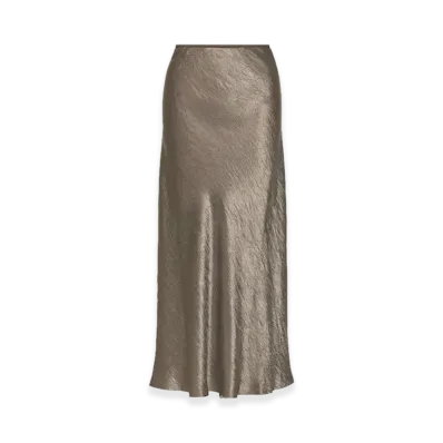 Maison Margiela Satin Midi Skirt "Taupe"