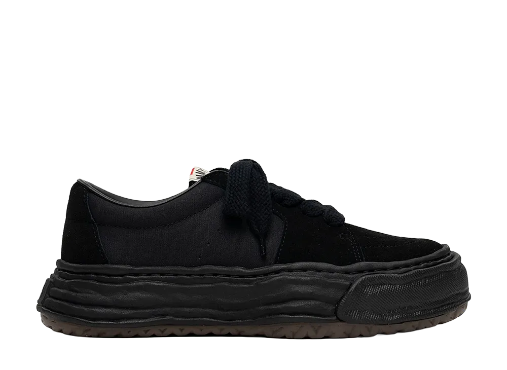 メゾンミハラヤスヒロ エリック オリジナルソールミックスマテリアルローカットスニーカー "ブラック/ブラック"