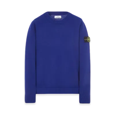 Stone Island 531B6 Geelong Wool Crewneck Knit - 23FW "Ultramarine Blue"