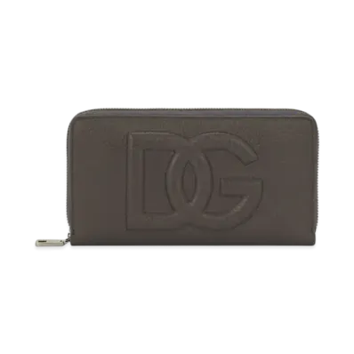 DOLCE&GABBANA Zip-Around DG Logo Wallet "Gray"