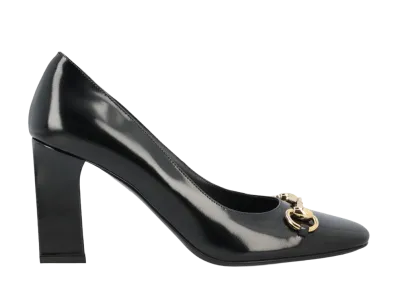 GUCCI Women's Black Leather Signora Pumps "Black"