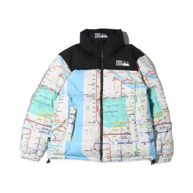 FIRST DOWN × atmos DOWN JACKET NEW YORK SUBWAY "Multi"